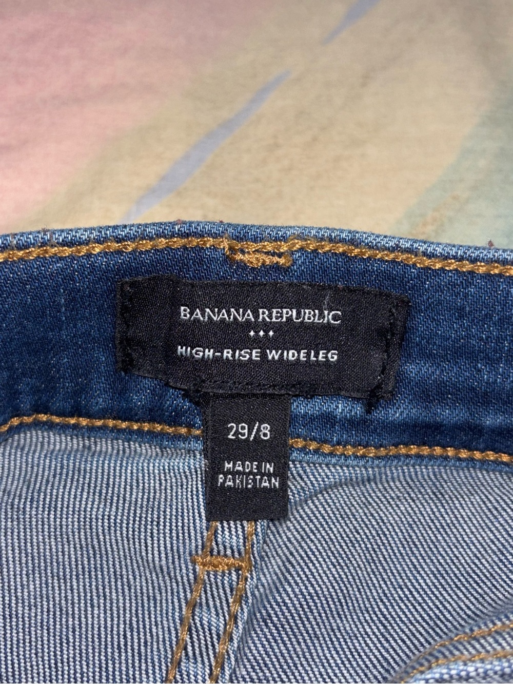 Banana Republic Women's High-Rise Wide-Leg Jeans size 8 / 29 blue wash - Picture 8 of 9